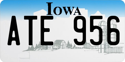 IA license plate ATE956