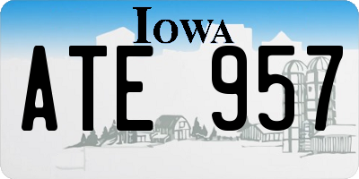 IA license plate ATE957
