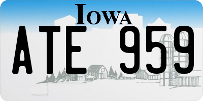 IA license plate ATE959