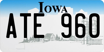 IA license plate ATE960
