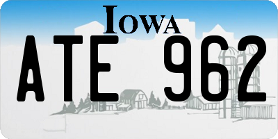 IA license plate ATE962