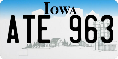 IA license plate ATE963