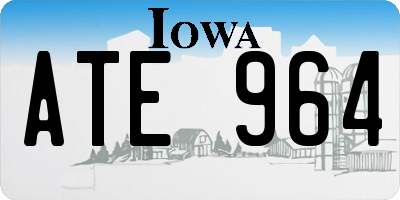 IA license plate ATE964
