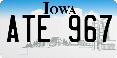 IA license plate ATE967