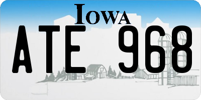 IA license plate ATE968