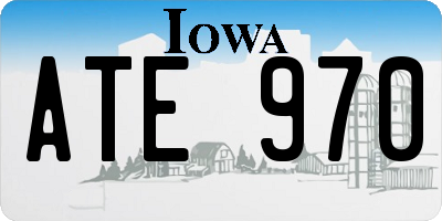 IA license plate ATE970