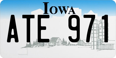 IA license plate ATE971