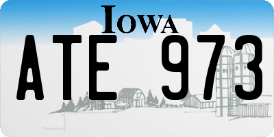 IA license plate ATE973