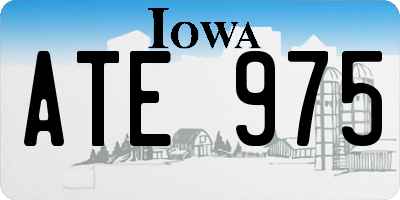 IA license plate ATE975
