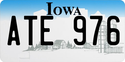 IA license plate ATE976
