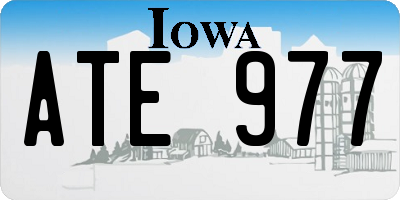 IA license plate ATE977
