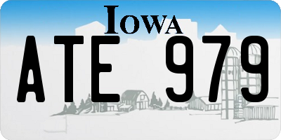 IA license plate ATE979