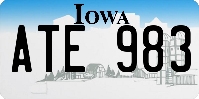 IA license plate ATE983