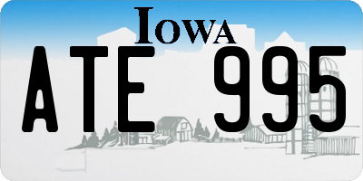 IA license plate ATE995