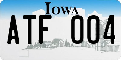 IA license plate ATF004