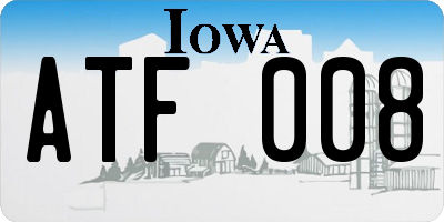 IA license plate ATF008