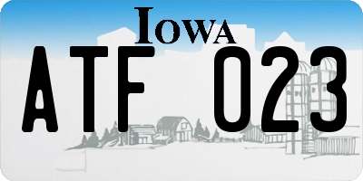 IA license plate ATF023