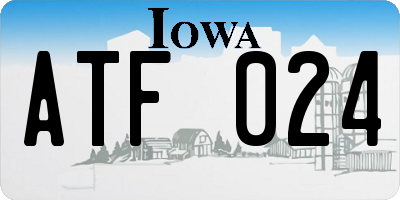 IA license plate ATF024