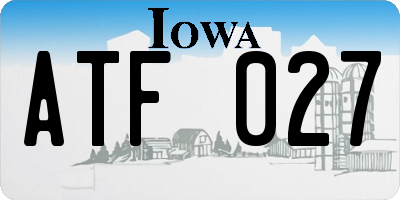 IA license plate ATF027