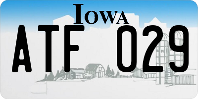 IA license plate ATF029