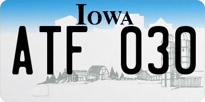 IA license plate ATF030