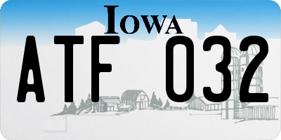IA license plate ATF032