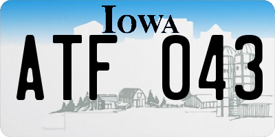 IA license plate ATF043