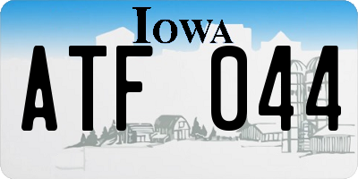 IA license plate ATF044