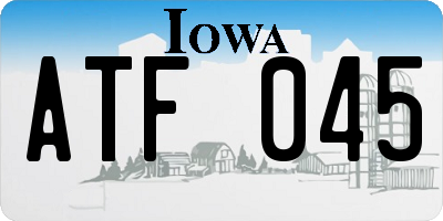 IA license plate ATF045