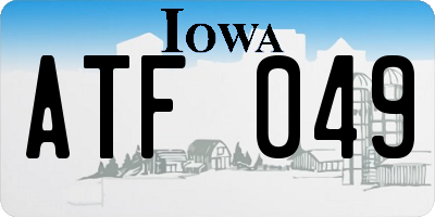 IA license plate ATF049