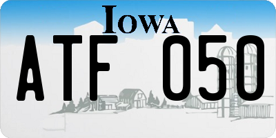 IA license plate ATF050