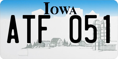 IA license plate ATF051