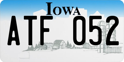 IA license plate ATF052