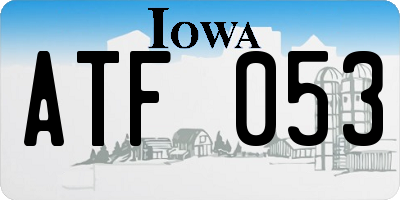 IA license plate ATF053