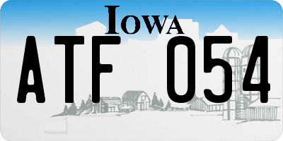 IA license plate ATF054