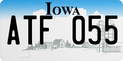 IA license plate ATF055