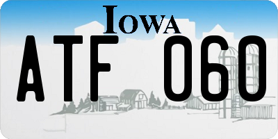 IA license plate ATF060