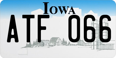IA license plate ATF066