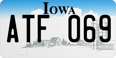 IA license plate ATF069