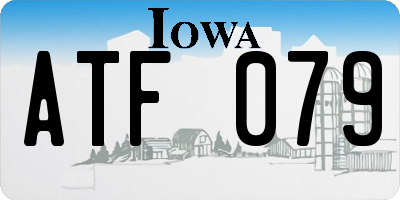 IA license plate ATF079
