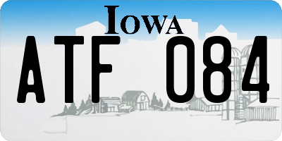 IA license plate ATF084