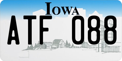 IA license plate ATF088