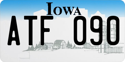 IA license plate ATF090