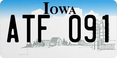 IA license plate ATF091