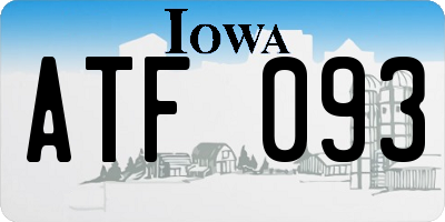 IA license plate ATF093