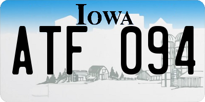 IA license plate ATF094