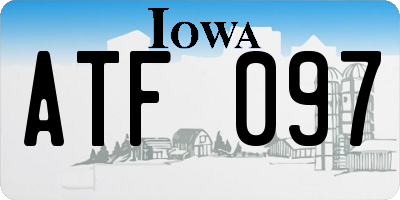 IA license plate ATF097