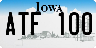 IA license plate ATF100