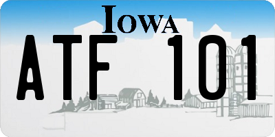 IA license plate ATF101