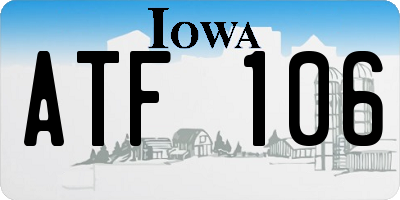 IA license plate ATF106